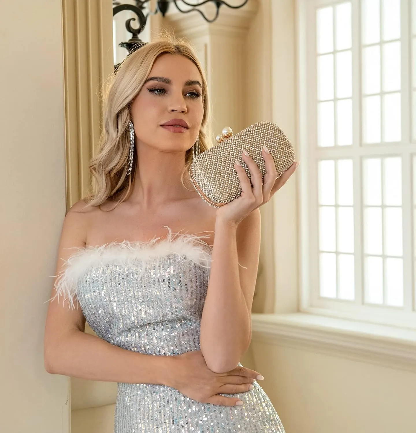 Crystal Evening Clutch Woman Evening Bag For Party and wedding