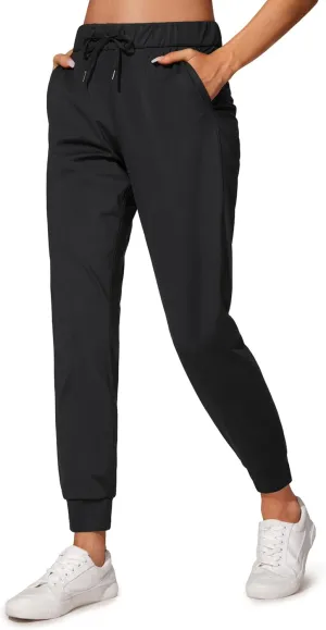 CRZ YOGA 4-Way Stretch Golf Joggers for Women, 28" Casual Travel Workout Pants, Lounge Athletic Sweatpants with Pockets