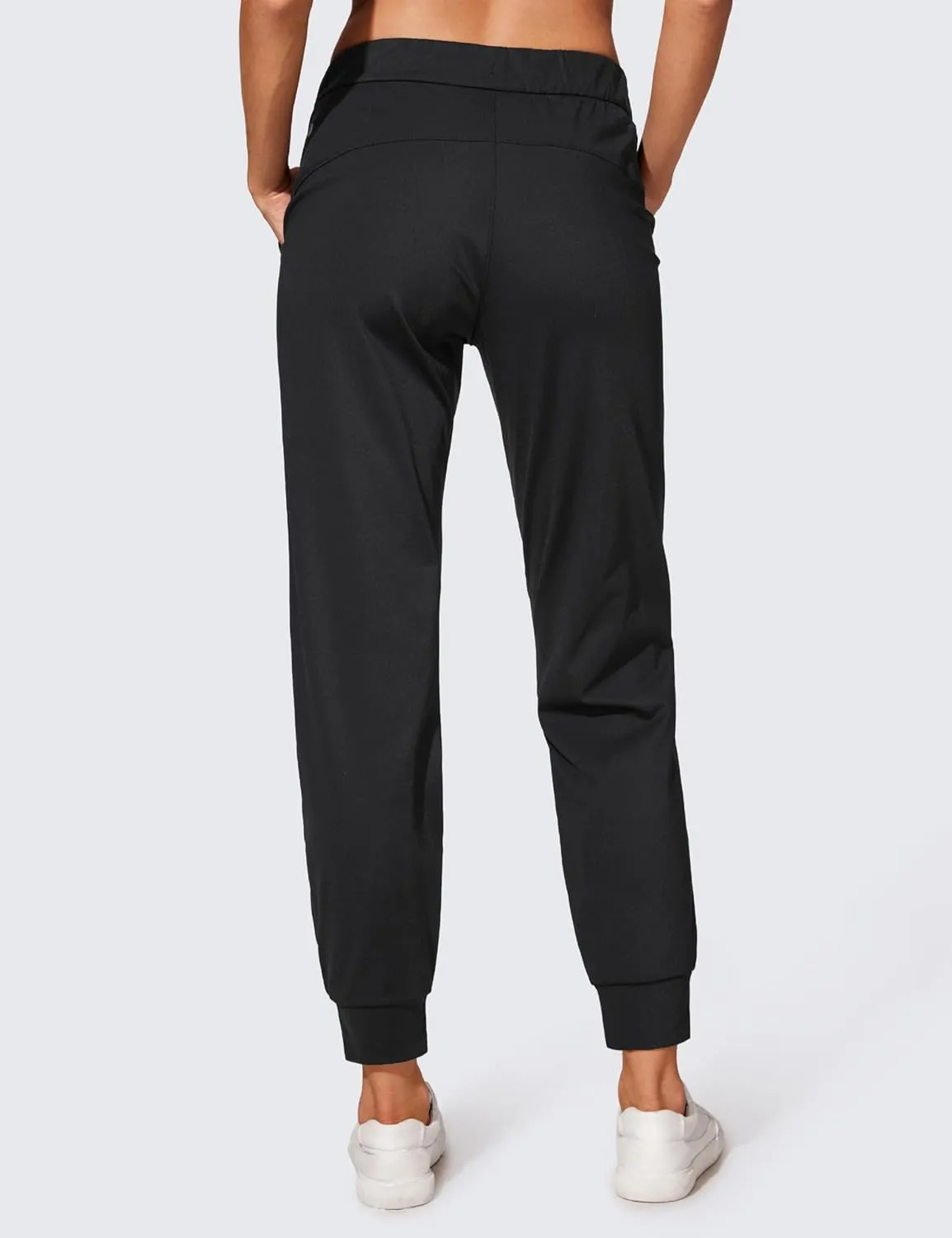 CRZ YOGA 4-Way Stretch Golf Joggers for Women, 28" Casual Travel Workout Pants, Lounge Athletic Sweatpants with Pockets