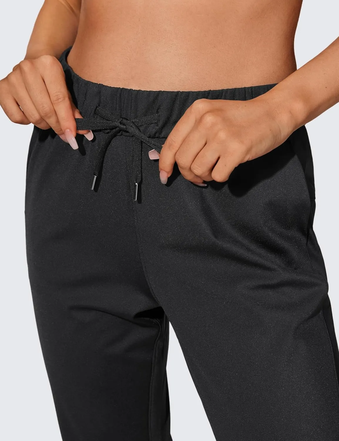 CRZ YOGA 4-Way Stretch Golf Joggers for Women, 28" Casual Travel Workout Pants, Lounge Athletic Sweatpants with Pockets