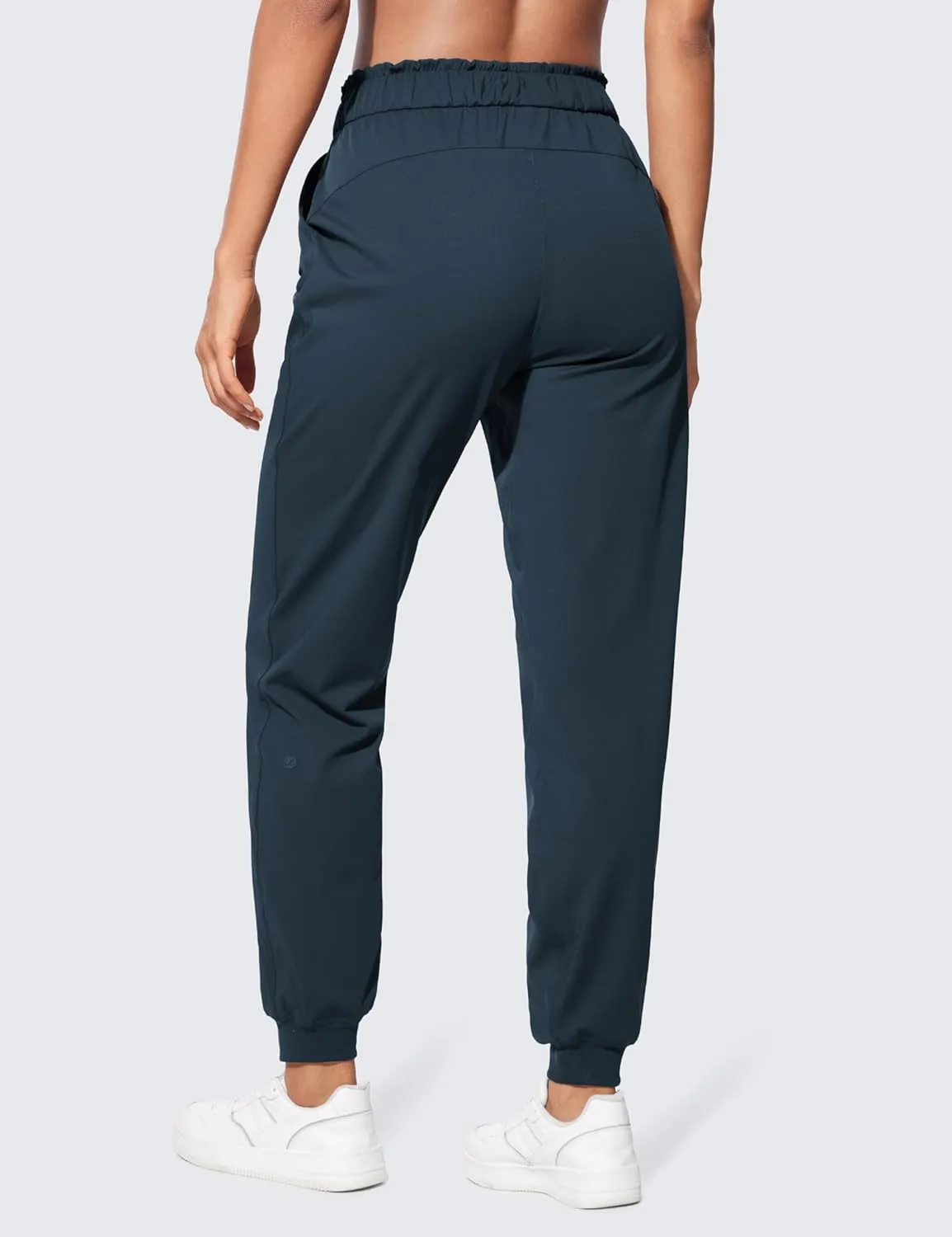 CRZ YOGA 4-Way Stretch High Waisted Joggers for Women Casual Dress Work Workout Pants Pockets