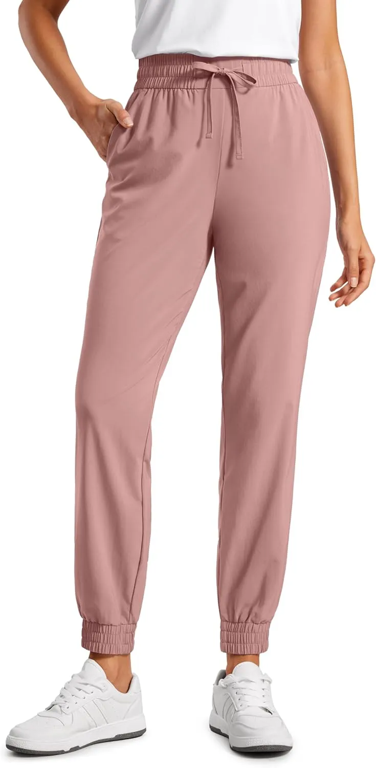 CRZ YOGA Lightweight Joggers for Women Workout Athletic Casual Lounge Travel Pants with Pockets Summer