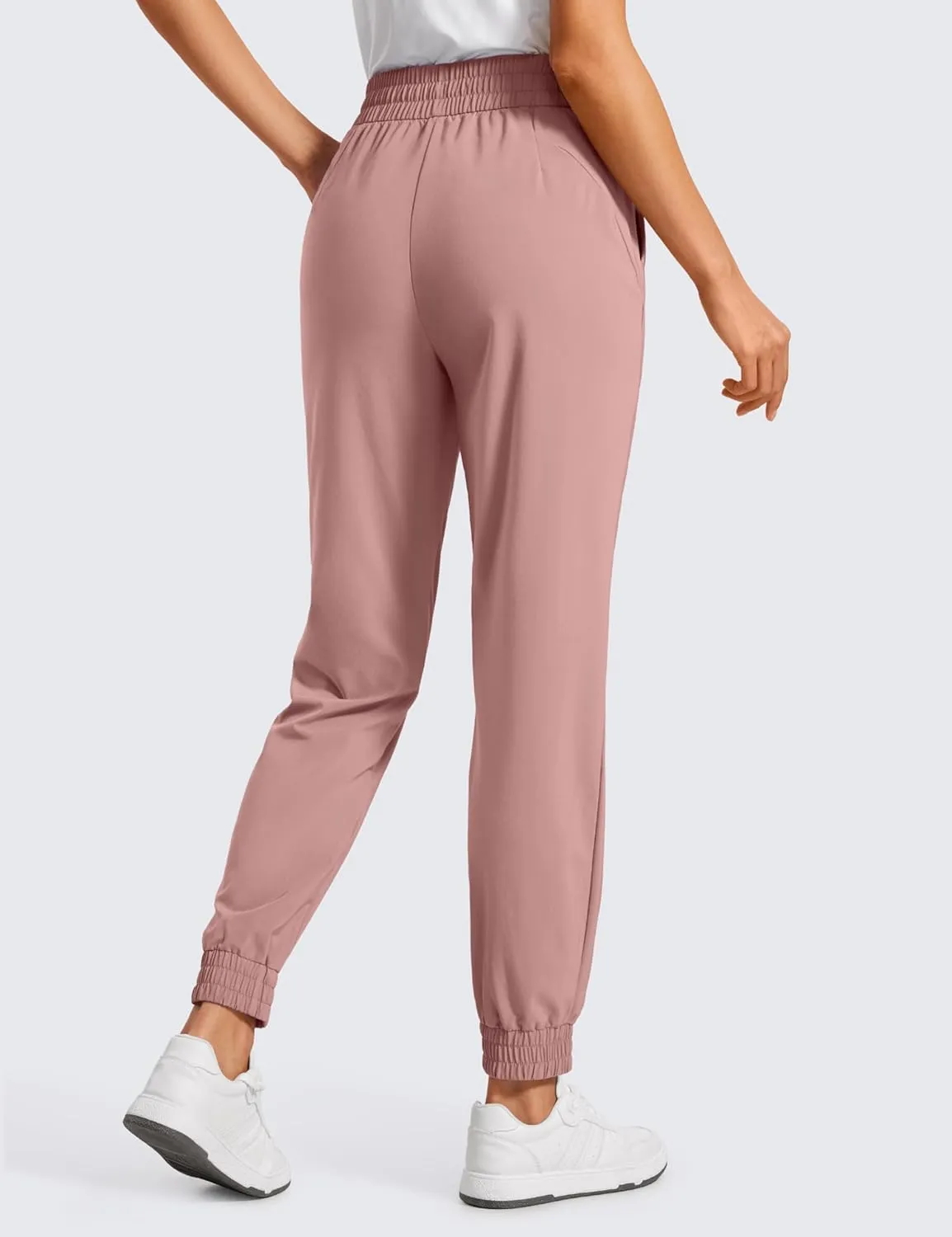 CRZ YOGA Lightweight Joggers for Women Workout Athletic Casual Lounge Travel Pants with Pockets Summer