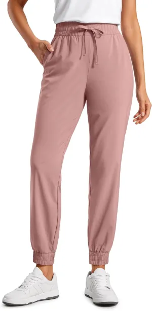 CRZ YOGA Lightweight Joggers for Women Workout Athletic Casual Lounge Travel Pants with Pockets Summer