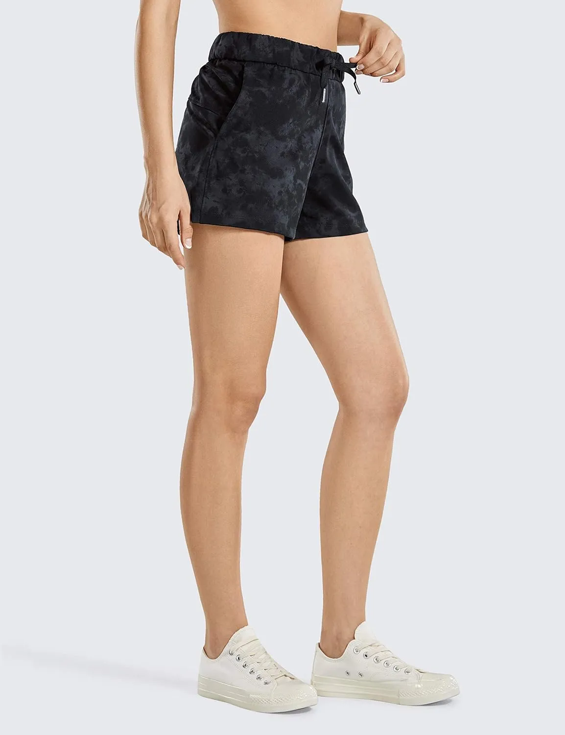 CRZ YOGA Stretch Shorts for Women Work Casual 2.5'' with Pockets for Athketic Workout Travel Hiking Golf