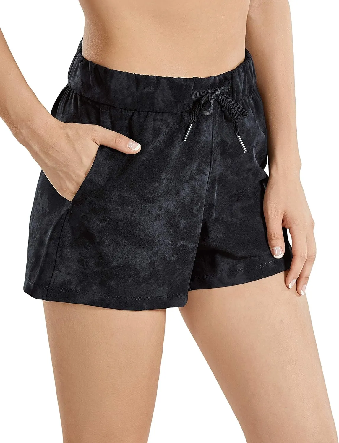 CRZ YOGA Stretch Shorts for Women Work Casual 2.5'' with Pockets for Athketic Workout Travel Hiking Golf