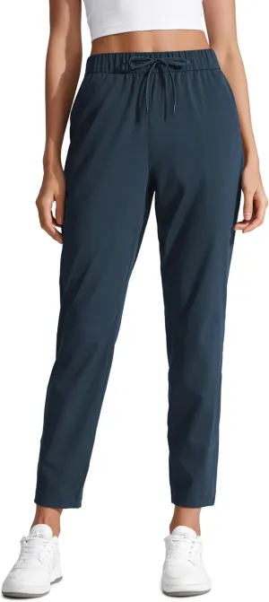 CRZ YOGA Womens 4-Way Stretch Ankle Golf Pants 7/8 Casual Dress Work Athletic Travel Workout Sweatpants with Pockets