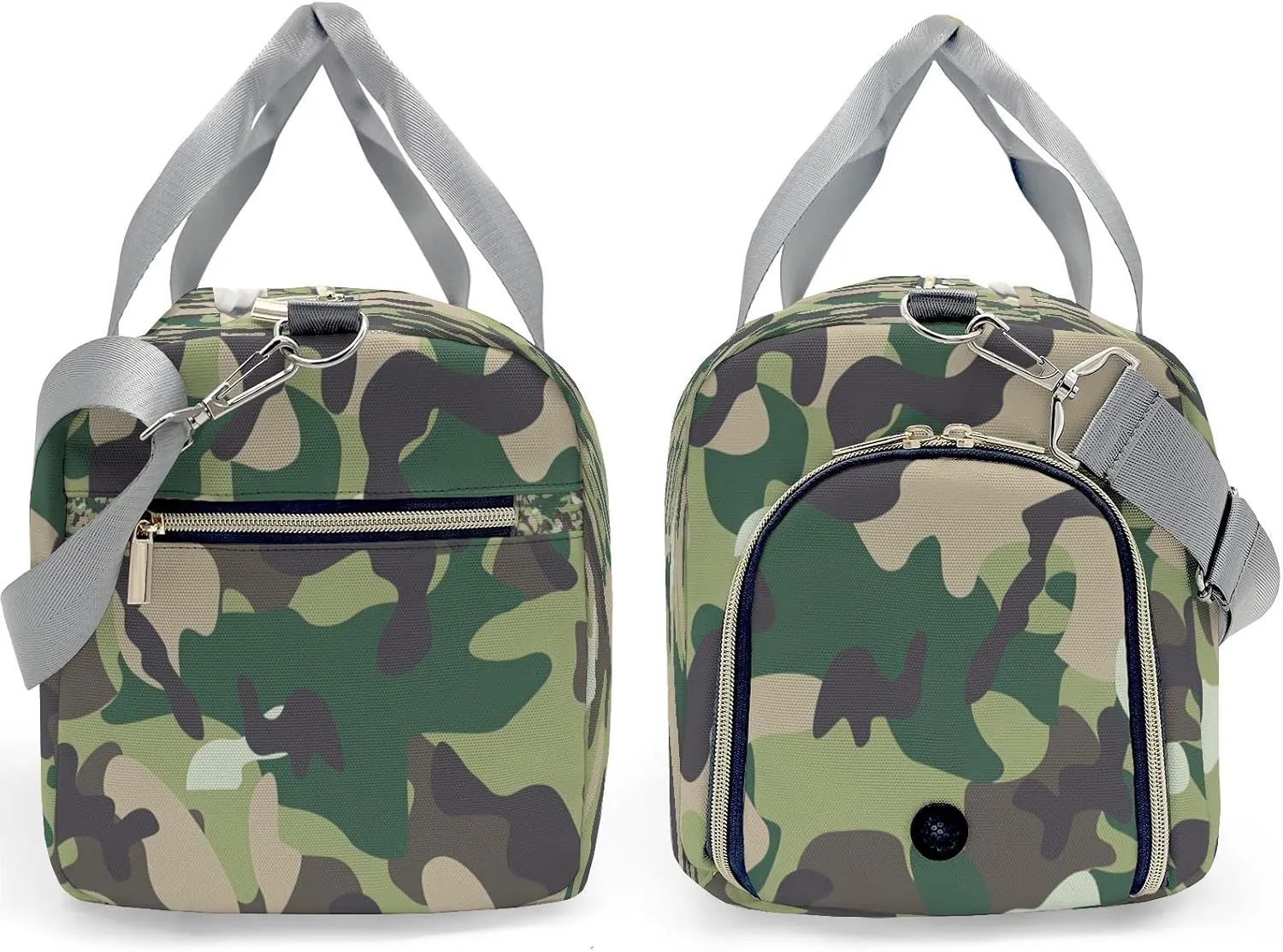 Custom Colorful Camouflage Duffel Bag with Name Child Kids Adjustable Shoulder Strap Travel Bag for Boys Girls Teens