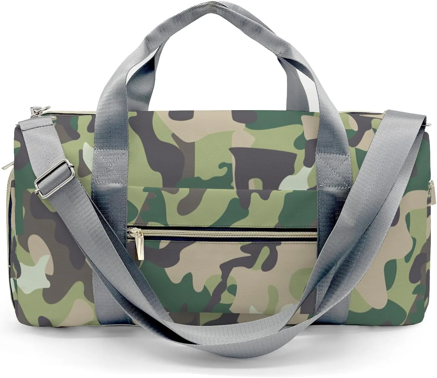 Custom Colorful Camouflage Duffel Bag with Name Child Kids Adjustable Shoulder Strap Travel Bag for Boys Girls Teens