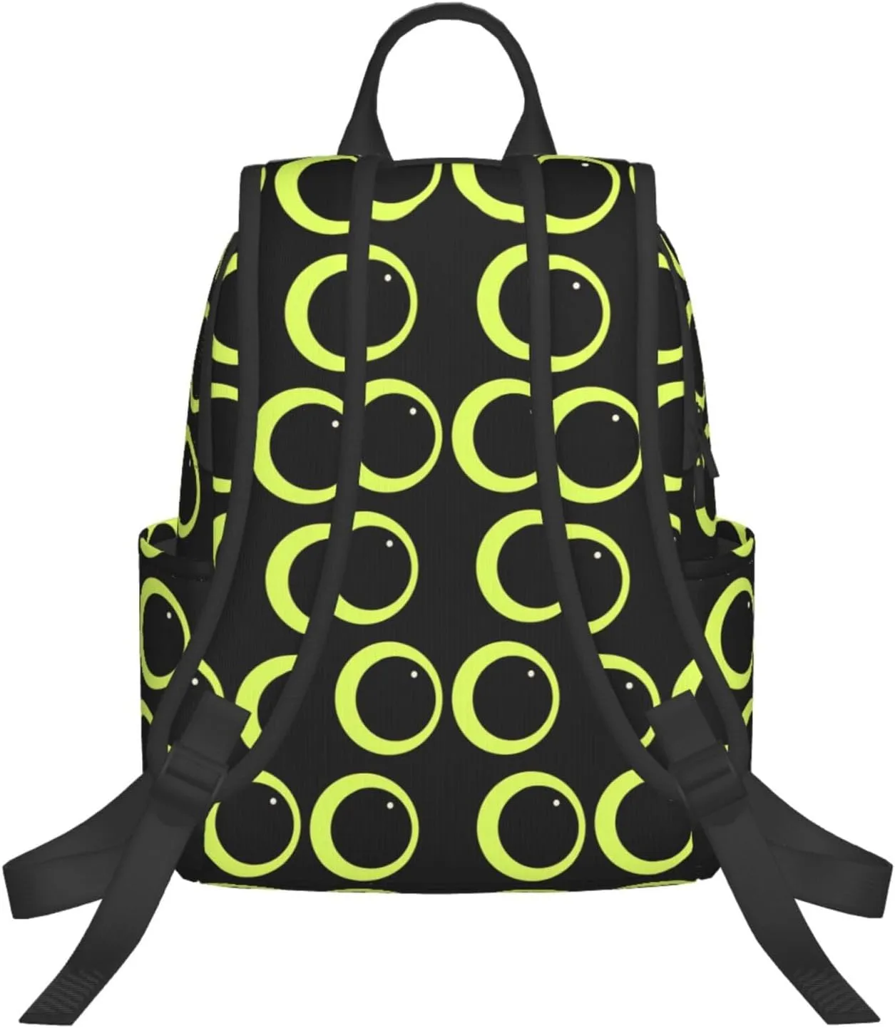 Cute Black Cat Eyes Casual Backpacks Large Capacity Laptop Backpack Sports Fitness Rucksack Travel Carry-On Daypack Adjustable Shoulder Strap Work Bag for Outdoor Camping