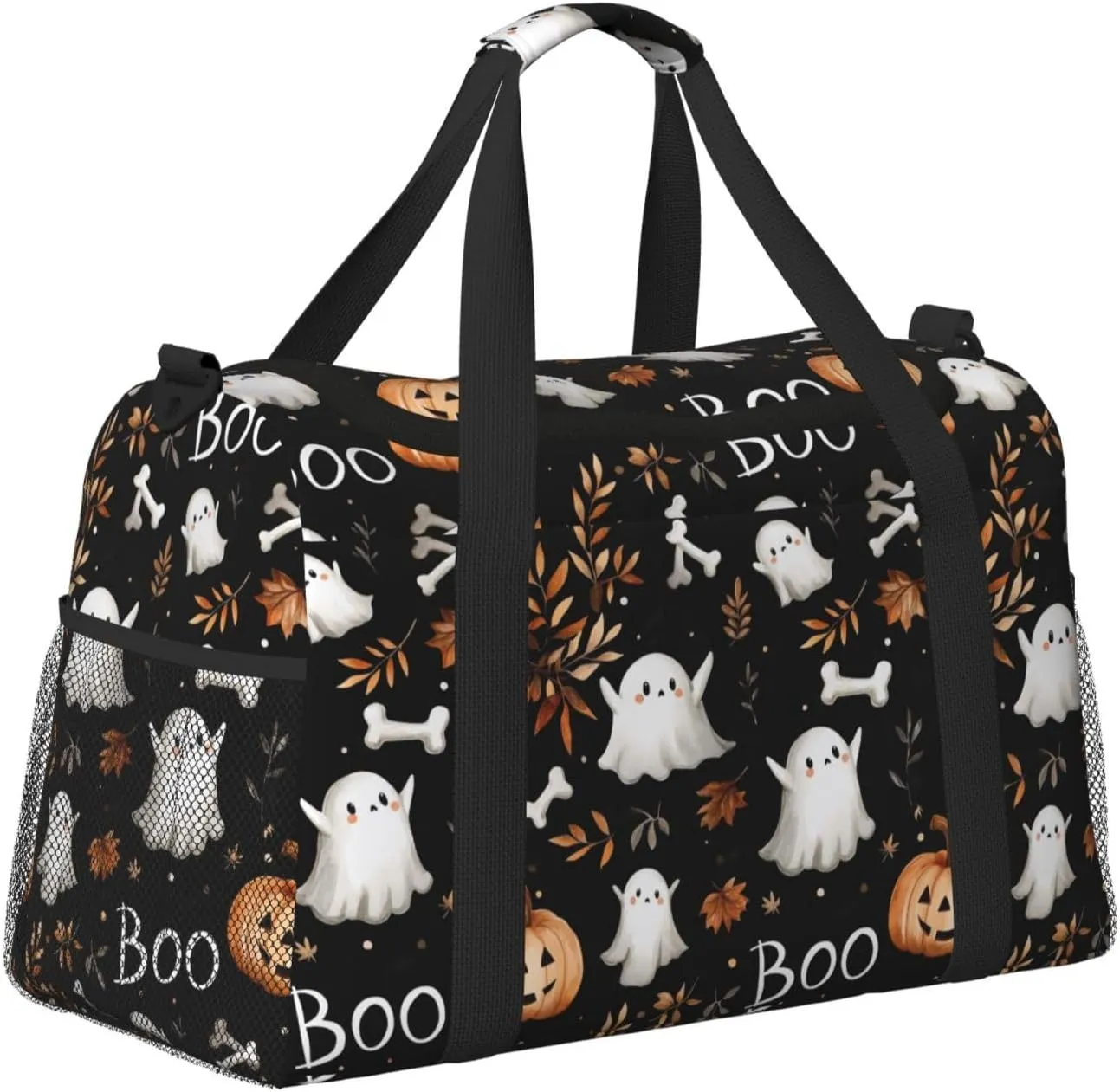 Cute Fall Pumpkin Travel Weekender Overnight Bags Foldable Hand Travel Bag Sport Gym Duffel Bag For Men Women