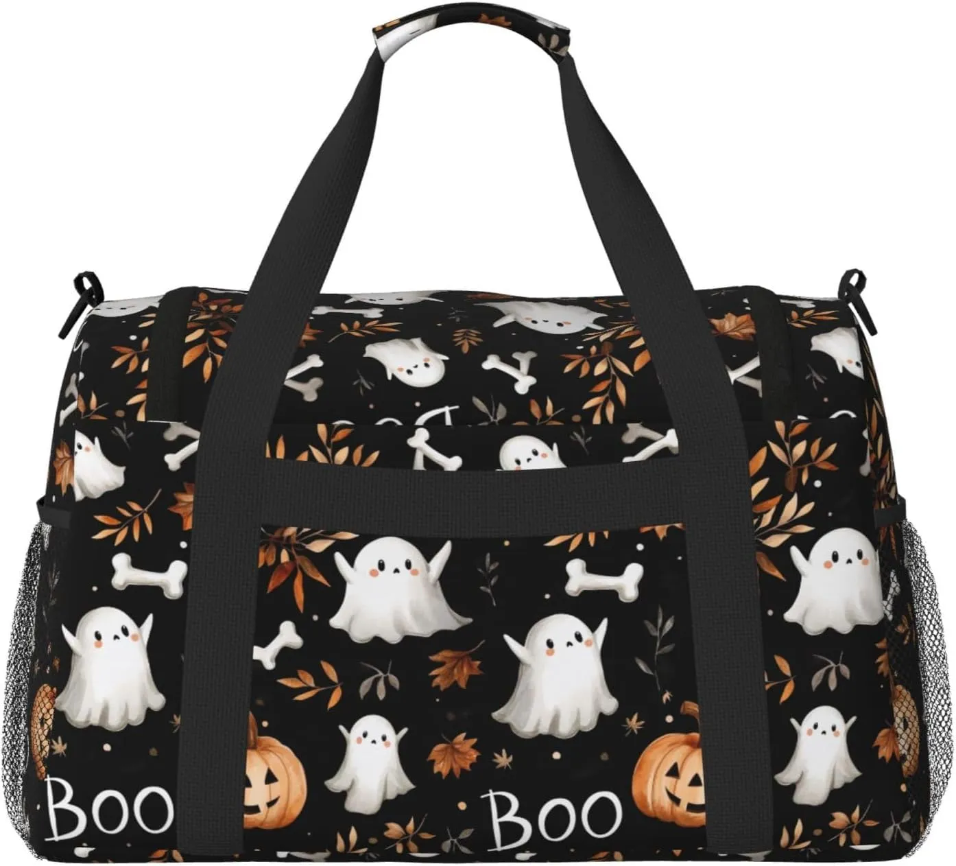Cute Fall Pumpkin Travel Weekender Overnight Bags Foldable Hand Travel Bag Sport Gym Duffel Bag For Men Women