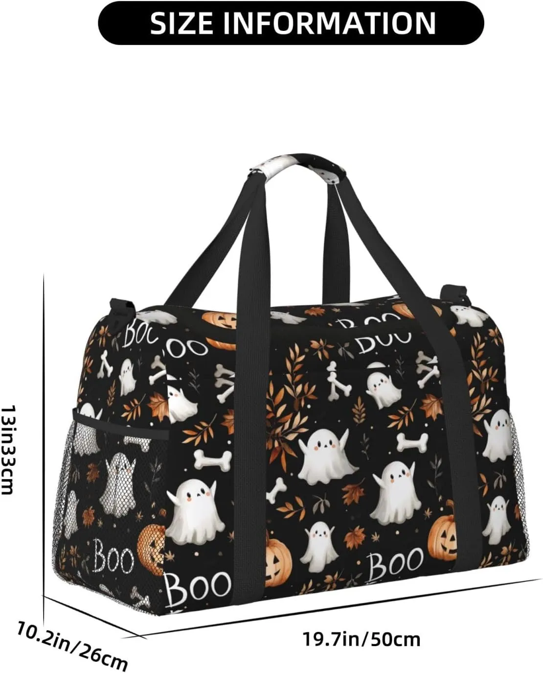 Cute Fall Pumpkin Travel Weekender Overnight Bags Foldable Hand Travel Bag Sport Gym Duffel Bag For Men Women