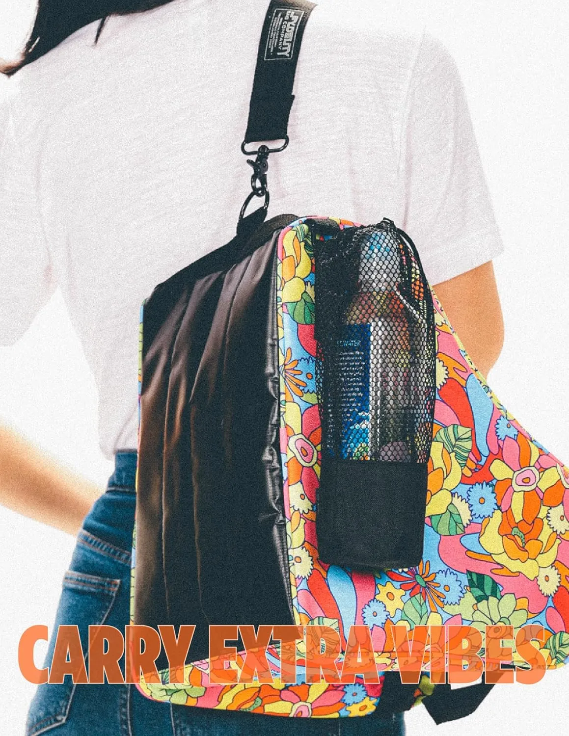 Cute Roller Skate Bags for Women; Ideal Quad Roller Skate Bag or Roller Skate Bags for Girls; Use as Ice Skating Bag, Figure Skating Bag, Ice Skate Bags for Girls w/Clip-On Water Bottle Bag