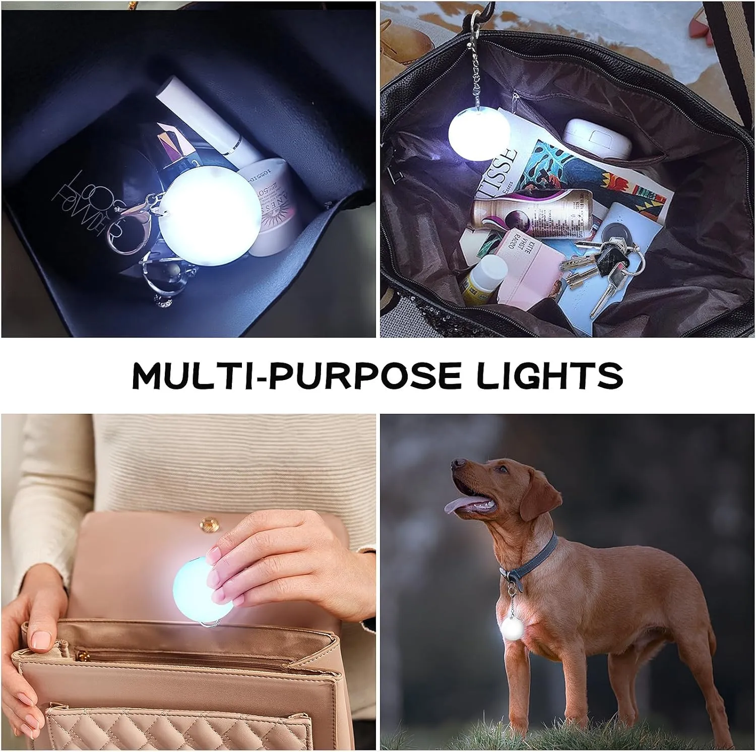 Cynlsum Purse Light Handbag with Automatic Sensor Bed Lamp Heart Light Gift Ideas Women