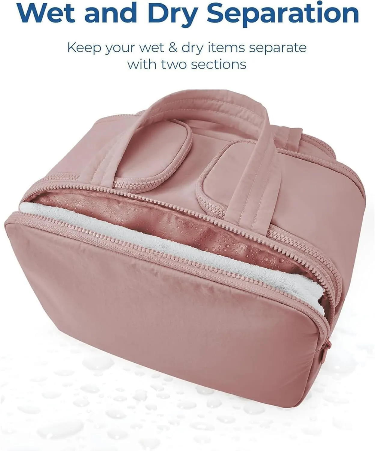 Decisive Makeup Bag, Large Capacity Wide-Open Travel Cosmetic Bag, Standing Makeup Bag – Portable, Large Capacity, Waterproof Portable Puffy Toiletry Bag Organizer With Handle for Women (Purple)