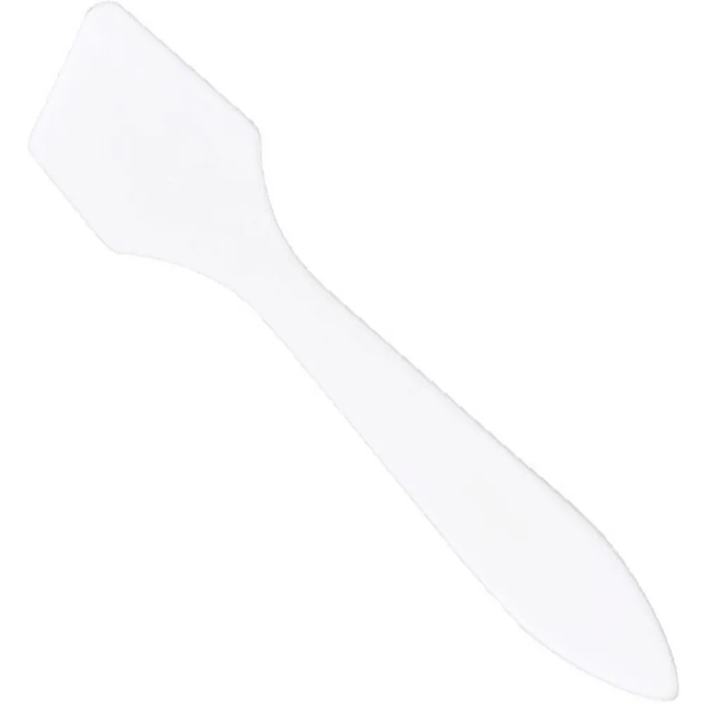Disposable Angled Spatula - White / 50 Pieces per Bag X 75 Bags = Case of 3,750 Spatulas