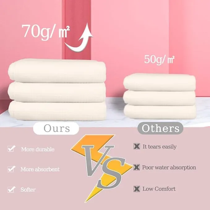 Disposable Bath Towels 10 PCS Large Portable Bath Towels for Travel,47 x 27.5 inch Soft Big Body Towel,Washcloth for Hiking Camping Hotel Bathroom, Individually Packed