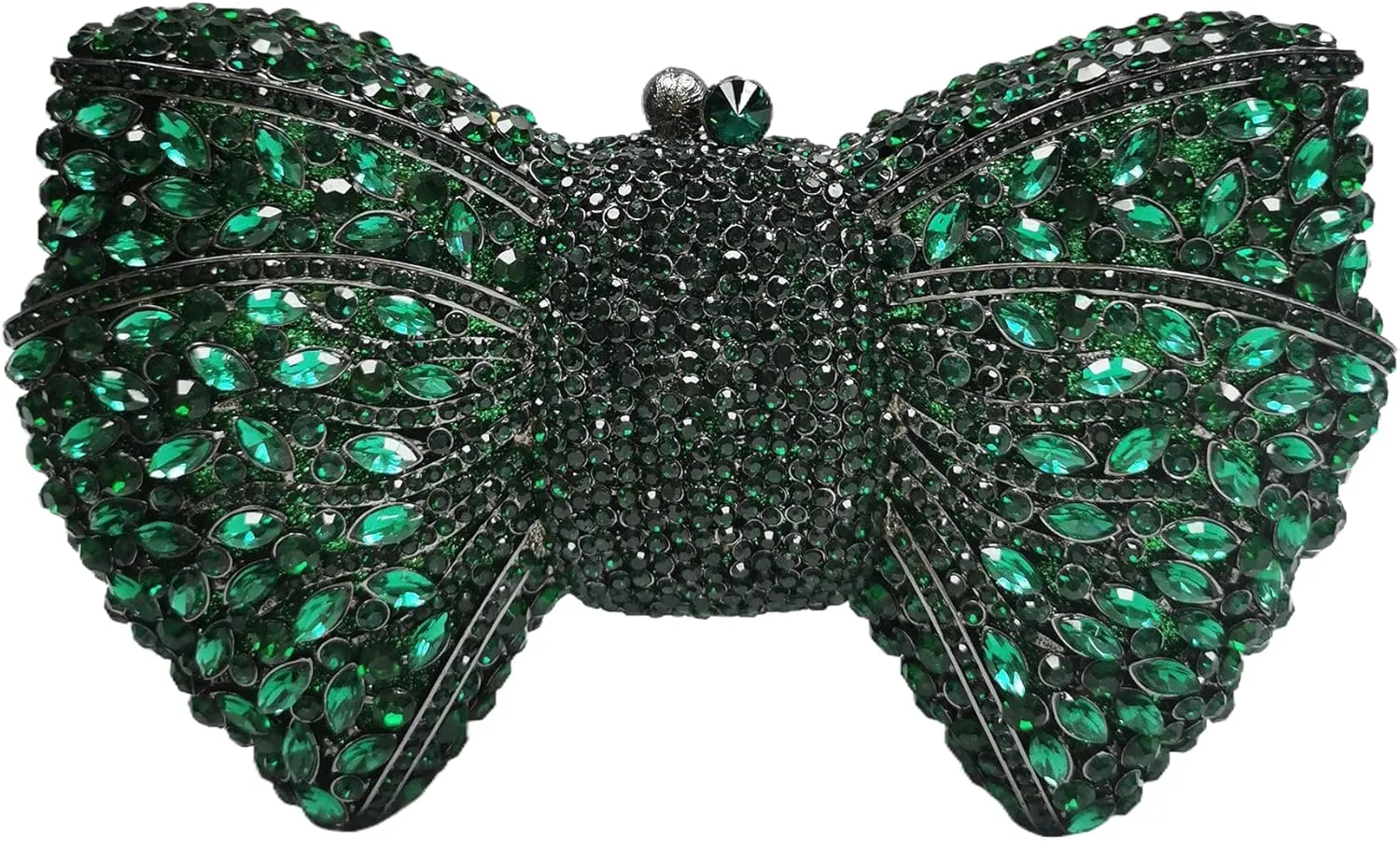DJBM Sweet Bow Rhinestone Crystal Evening Clutch Bright Deluxe Diamond Handbag for Women Formal Party