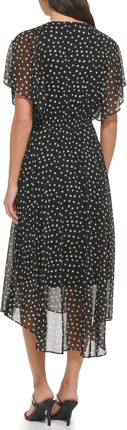 DKNY womens Fit and Flare Midi Dress
