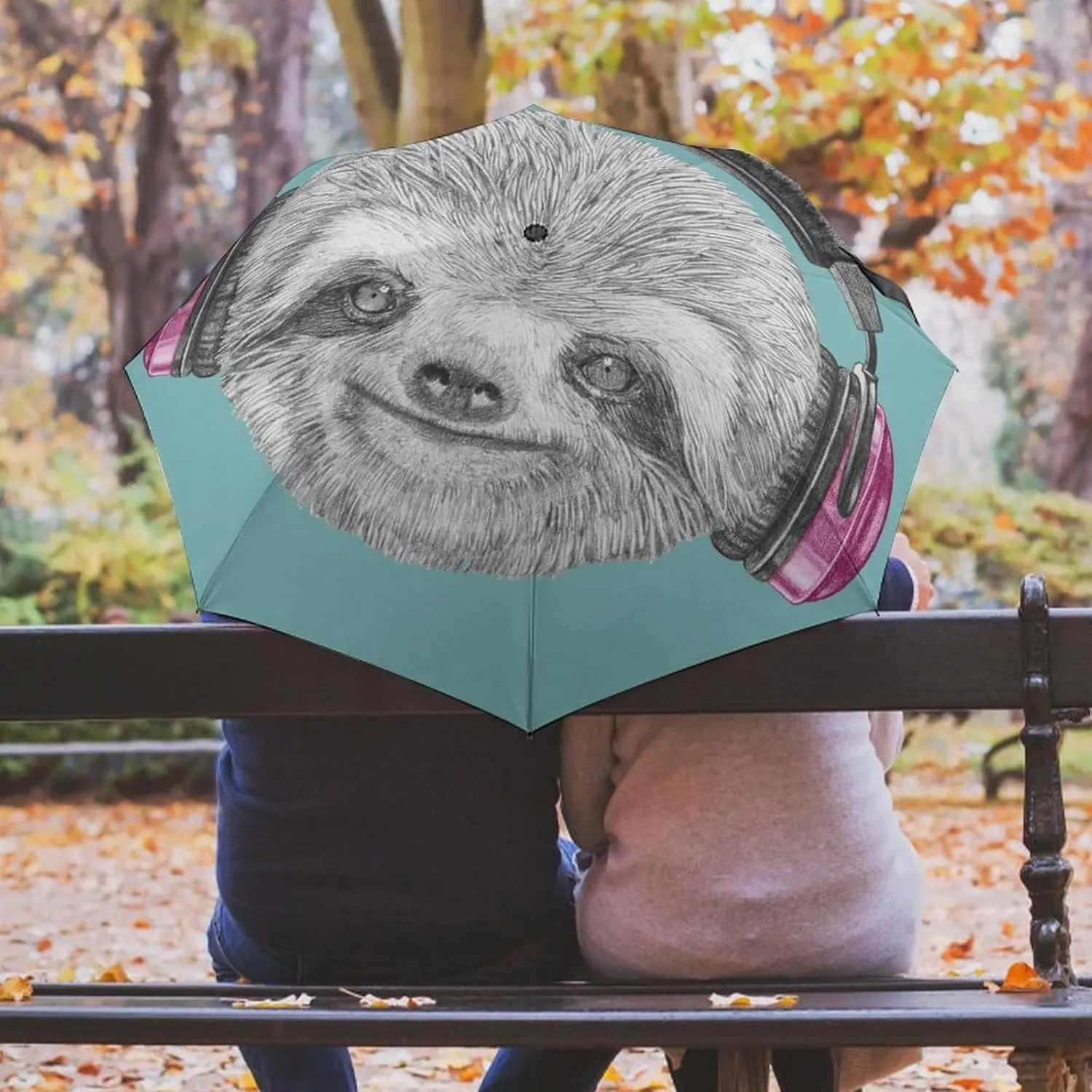 Donnapink Manual Folding Umbrella, Manual UV Sun Parasol UV Protection, Strong Travel Rain Umbrella