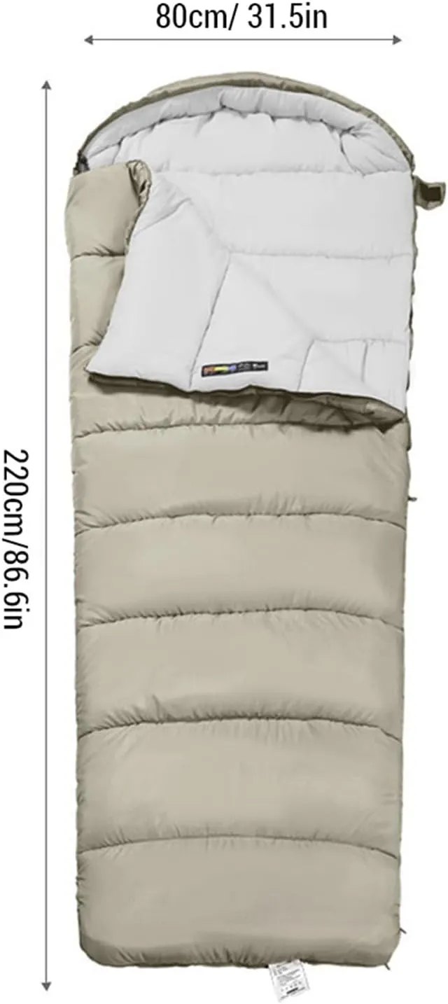 Double Sleeping Bag, Cold Weather 12°C to -18°C Cold Resistant Sleeping Bags for Adults Double Sleeping Bags for Adults with Hooded Anti Splashing for Camping Split Into Single Use