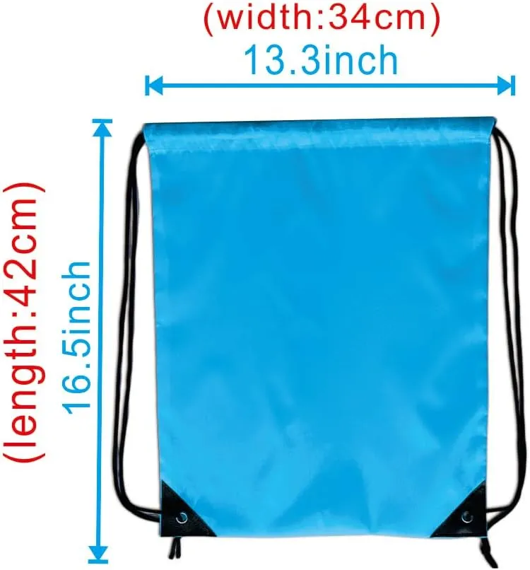 Drawstring Backpack Bulk 24Pcs Draw String Backpack Bags DIY Gym Sports Traveling Yoga Cinch Bag Sackpack Drawstring(sky blue light blue)