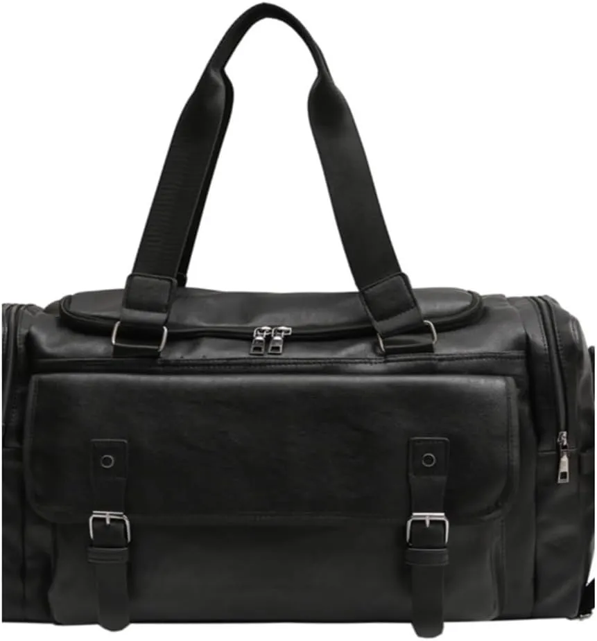 Duffle Bag Men's Business Travel Storage Handbag Shoulder Crossbody Bag for Travel, Workout(Black)