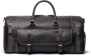 Duffle Bag Men's Portable Travel Bag Large Capacity Luggage Bag for Travel, Workout(Black)