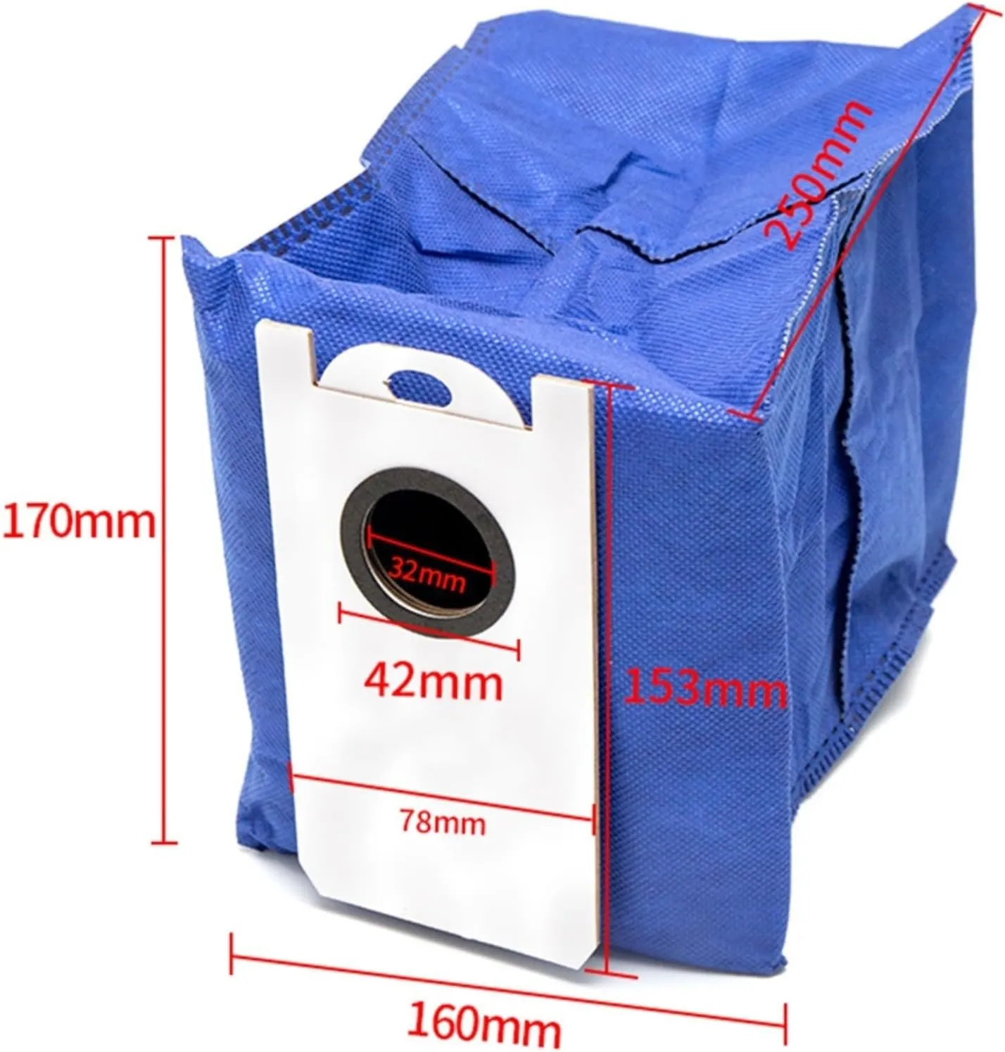 Dust Bags For BObsweep For Ultra-Vision Robot Vacuum Cleaner, 4.6L Large Capacity Vacuum Cleaner Dust Bags, Disposable Dust Bag Replacement(5 Pack)