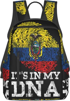 Ecuadorian Hispanic Ecuador Flag Casual Backpacks Large Capacity Laptop Backpack Sports Fitness Rucksack Travel Carry-On Daypack Work Bag for Outdoor Camping