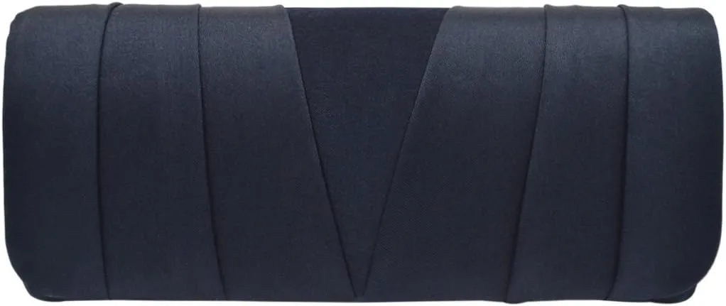 Elegant Classic Solid Satin Pleated Satin Flap Clutch Evening Bag Handbag