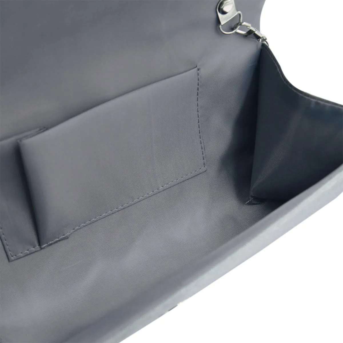 Elegant Classic Solid Satin Pleated Satin Flap Clutch Evening Bag Handbag