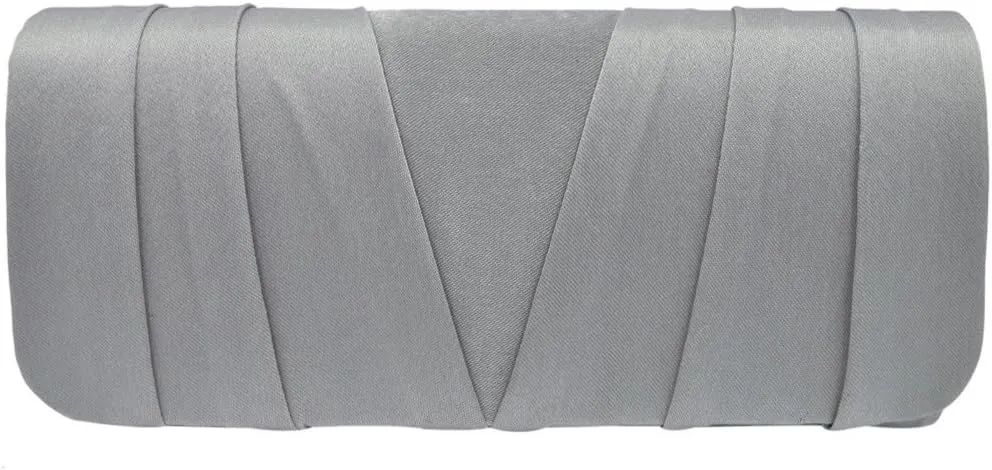 Elegant Classic Solid Satin Pleated Satin Flap Clutch Evening Bag Handbag