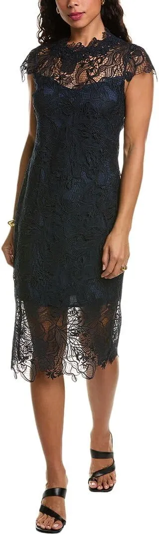 Elie Tahari Women's Stargazer Floral Lace Midi Dress, Size 8