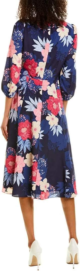 Eliza J Women's Printed Midi Wrap Dress