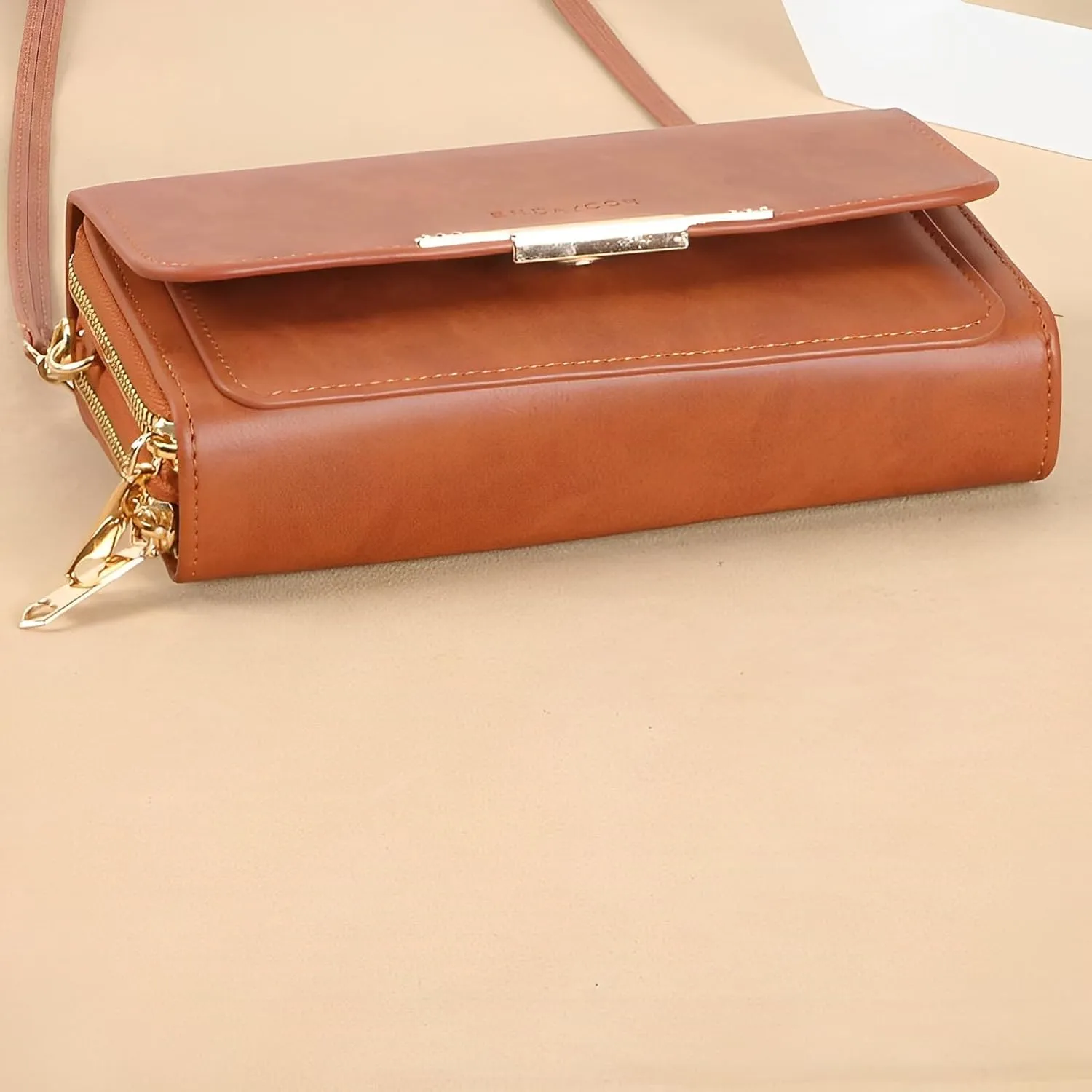 ENOPINK Small Crossbody Bags for Women PU Leather Shoulder Bags Trendy Flap Handbags Purses