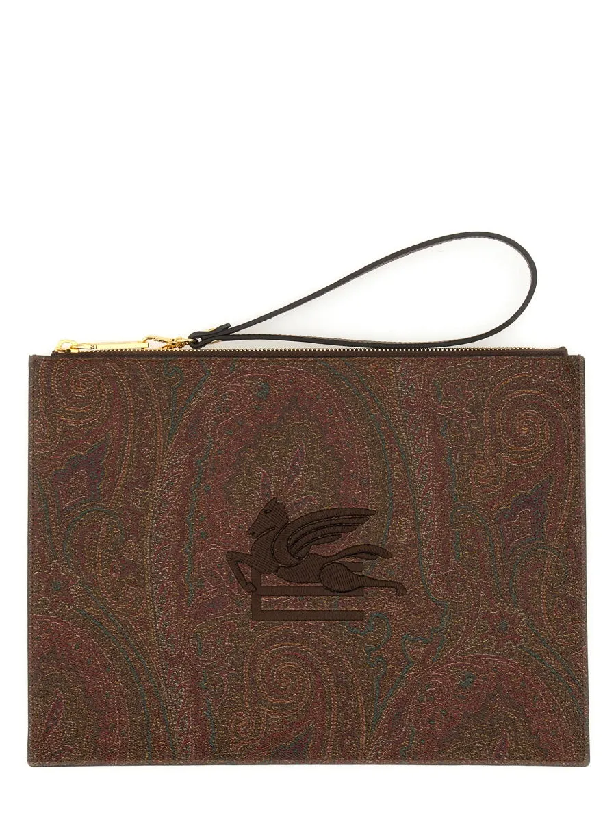 ETRO Paisley Jacquard Medium Pouch Handbag