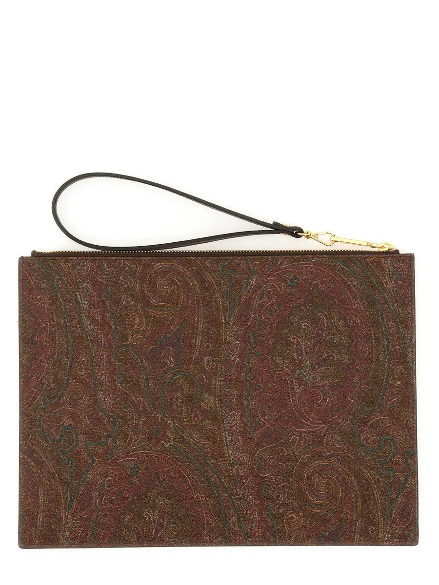 ETRO Paisley Jacquard Medium Pouch Handbag