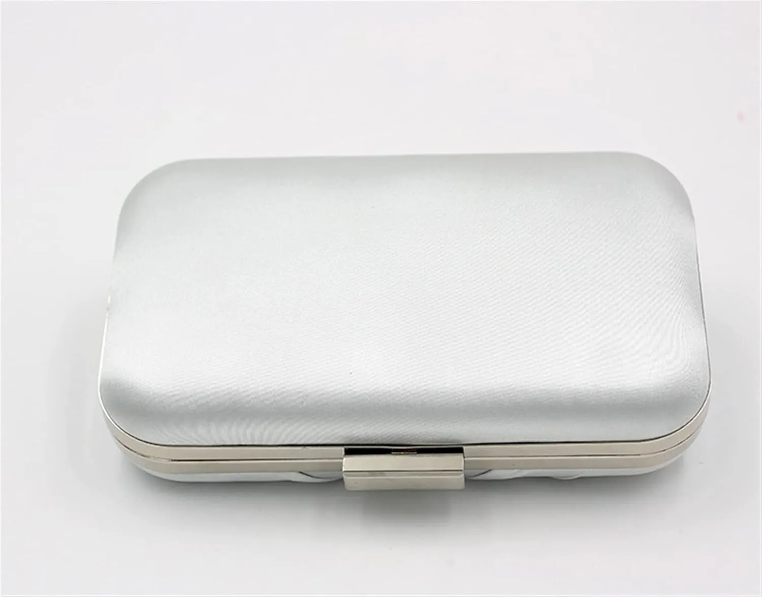 Evening Bag Clutch Purses for Women Pleated Satin Formal Handbag Simple Classy Purse with Detachable Chain