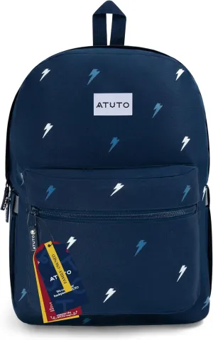 Everyday Backpack, Basic Backpack for Women and Men, Casual Backpack with 20L, Classic Backpack with Durable Fabric (Print Blue)