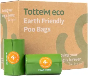 Extra Thick Dog Poop Bags Rolls – 100% Home Compostable, TÜV Certified, XL & Pre-Cut, Soft Touch, Leak proof, GUARANTEED – 240 Bags Total (16 Rolls) by Tottem eco