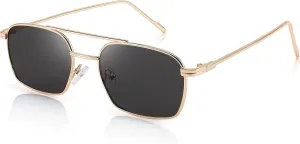 FEISEDY Fashion Square Aviator Sunglasses Women Men Trendy Retro Metal Frame Sun Glasses Candy Color Lens B1036