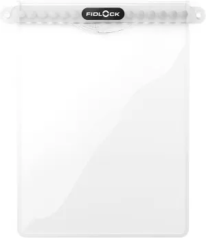 FIDLOCK Hermetic Dry Bag Maxi - Flexible Magnetic Self-Sealing Bag for Cellphone | 100% Waterproof and Sand Proof - Practical Size with a Large Opening, with Lanyard Included - Transparent