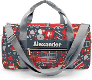 Fire Truck Personalized Kids Duffel Swim Bag for Boys,Customized Swim Duffle Bag for Boys Man Kids Gifts