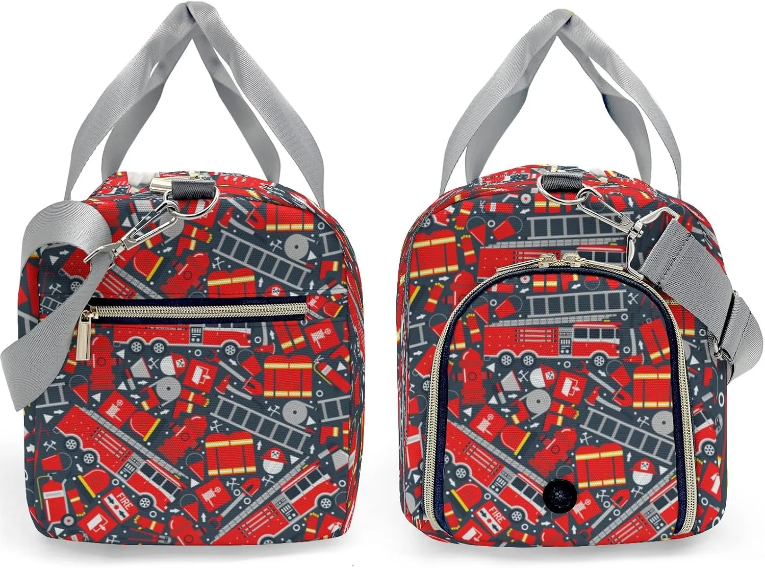 Fire Truck Personalized Kids Duffel Swim Bag for Boys,Customized Swim Duffle Bag for Boys Man Kids Gifts