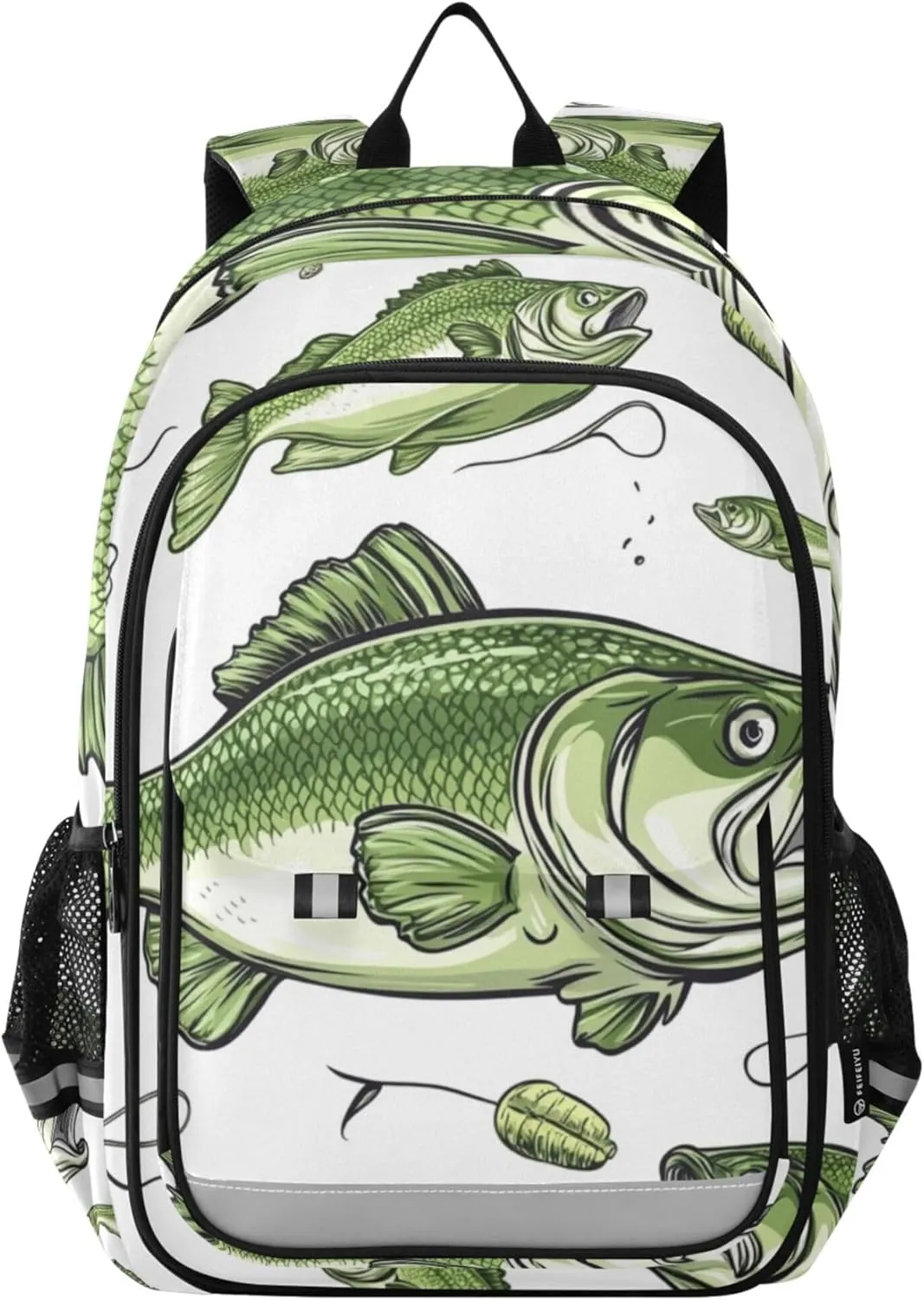 Fisyme Cartoon Tuna Fishes School Backpack Laptop Backpacks Bags Bookbag Travel Casual Computer Notebooks Daypacks