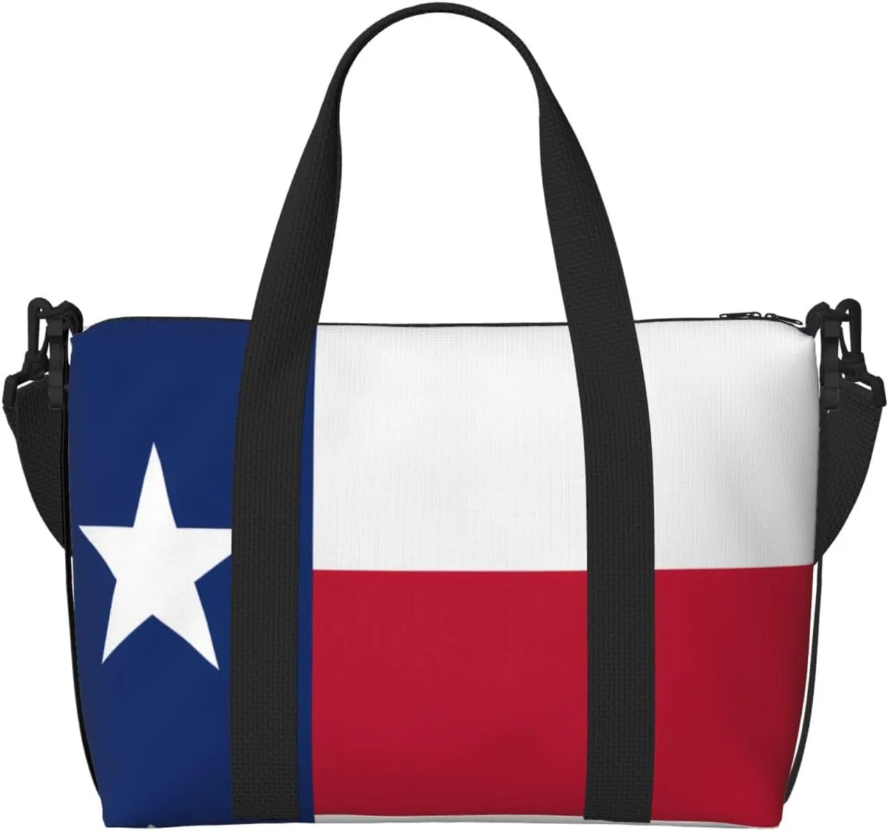 Flag of Texas Hand-held travel bag, messenger casual handbag, suitable for work, travel, fitness, tourism, women's zipper storage bag,