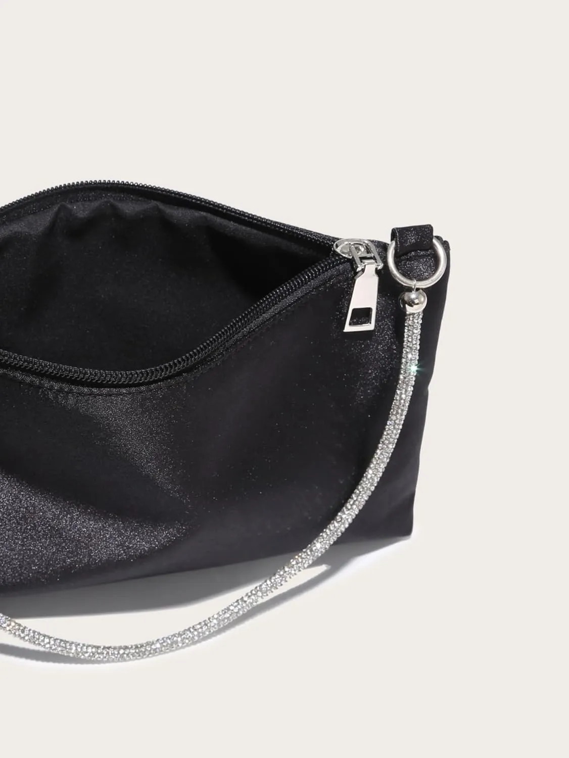 Floerns Women's Rhinestone Satin Square Bag Evening Bag for Prom Party