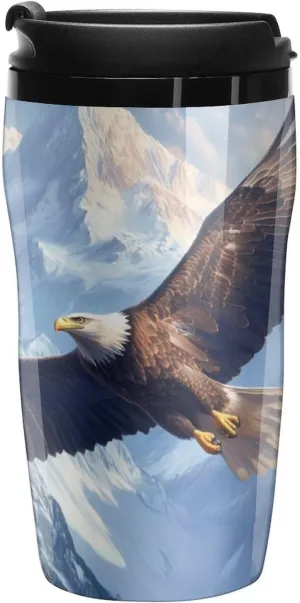 Flying E-agle Coffee Mug with Lid Portable Tumbler Water Bottle for Travel Business 250ml